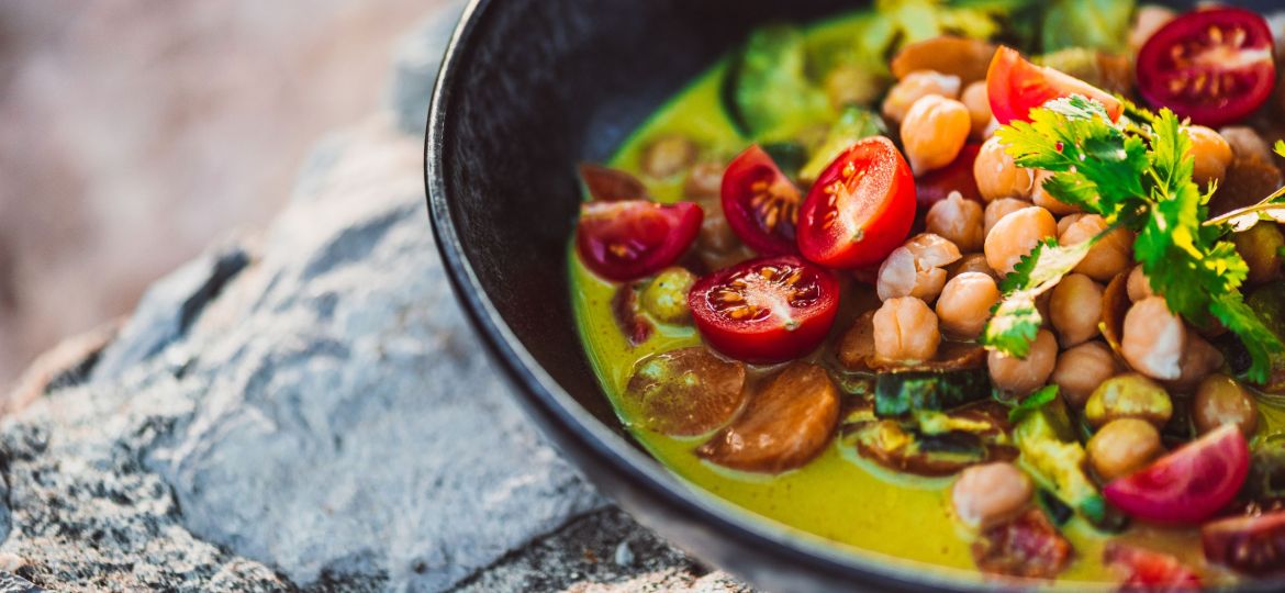 Delicious Asian Green Curry with Coconut Milk